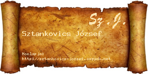 Sztankovics József névjegykártya