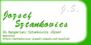jozsef sztankovics business card
